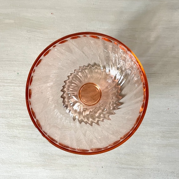 🌟VINTAGE🌟 CRISTAL D'ARQUES-DURAND Swirl Optic Compote Candy / Nut Bowl - Picture 6 of 6